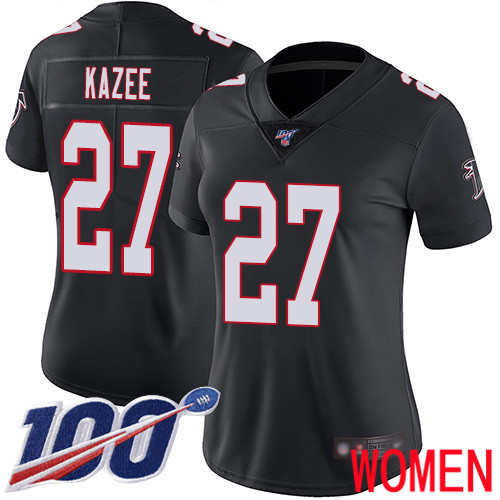 Atlanta Falcons Limited Black Women Damontae Kazee Alternate Jersey NFL Football 27 100th Season Vapor Untouchable